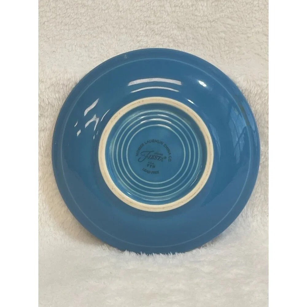 Homer Laughlin‎ China Co Fiestaware Peacock Blue Saucer Only Round Lead Free